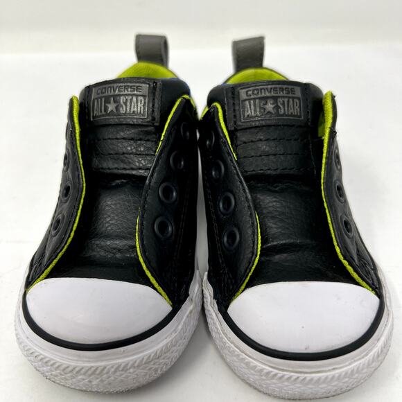 Converse All Star Sneakers Kids Size 6 Black & Green Chuck Taylor Extra Comfort - Picture 5 of 10